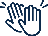 Illustration of two hands clapping